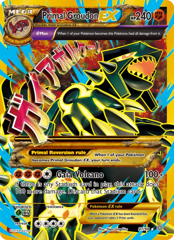 Primal Groudon EX #97 — Ancient Origins