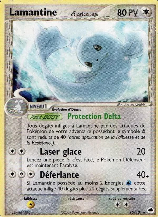 Carte Pokémon Lamantine δ #015 — Île des Dragons