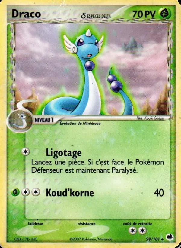 Carte Pokémon Draco δ #028 — Île des Dragons