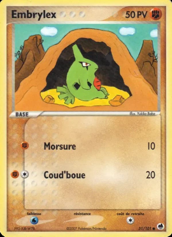 Carte Pokémon Embrylex #051 — Île des Dragons