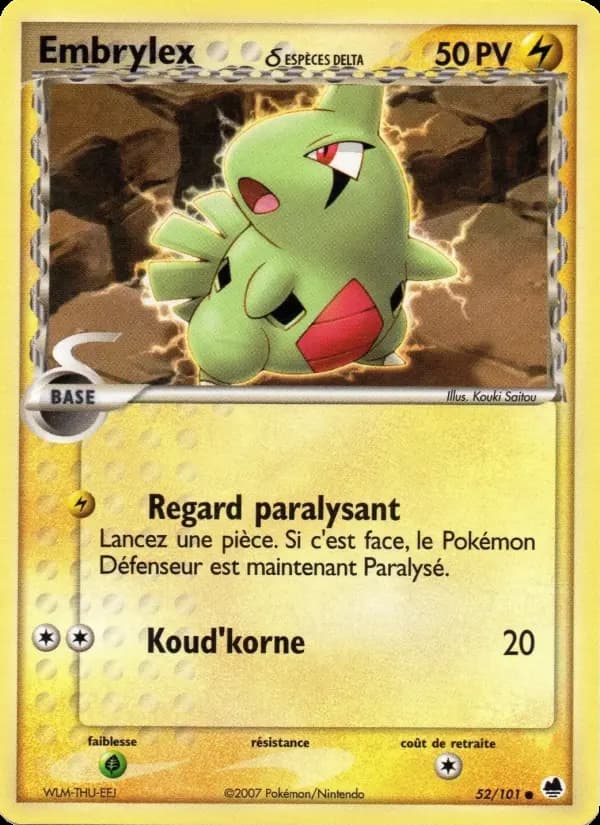 Carte Pokémon Embrylex δ #052 — Île des Dragons