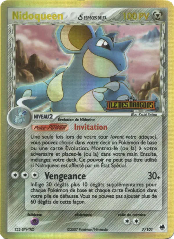 Carte Pokémon Nidoqueen δ #007 — Île des Dragons