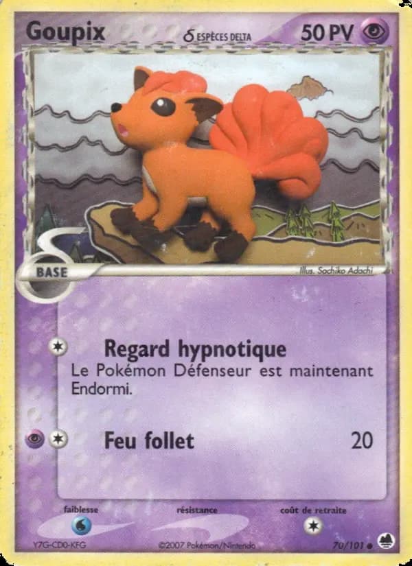 Carte Pokémon Goupix δ #070 — Île des Dragons