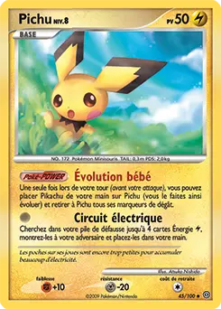 Carte Pokémon Pichu #45 — Tempête