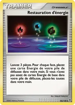 Carte Pokémon Restauration d'énergie #106 — Diamant et Perle