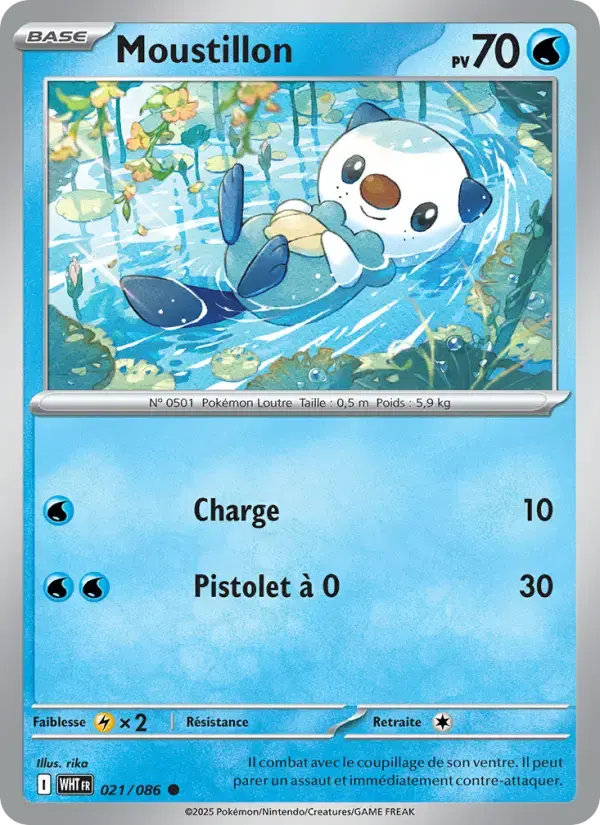 Carte Pokémon Moustillon #021 — Flamme Blanche
