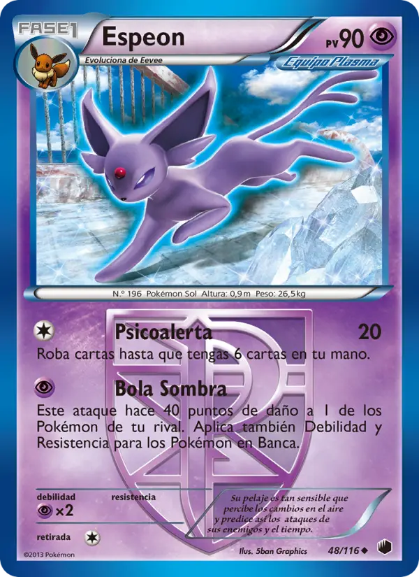 Carte Pokémon Mentali #48 — Glaciation Plasma
