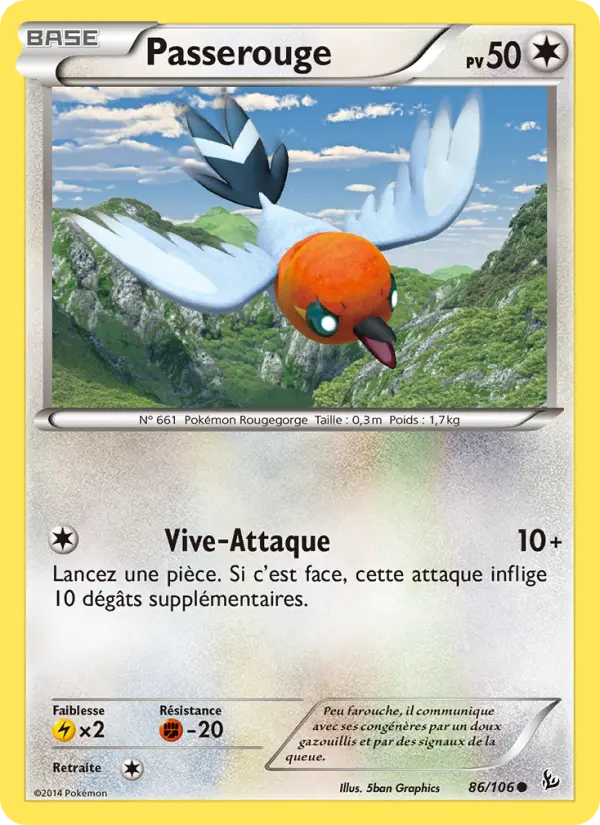 Carte Pokémon Passerouge #86 — Étincelles