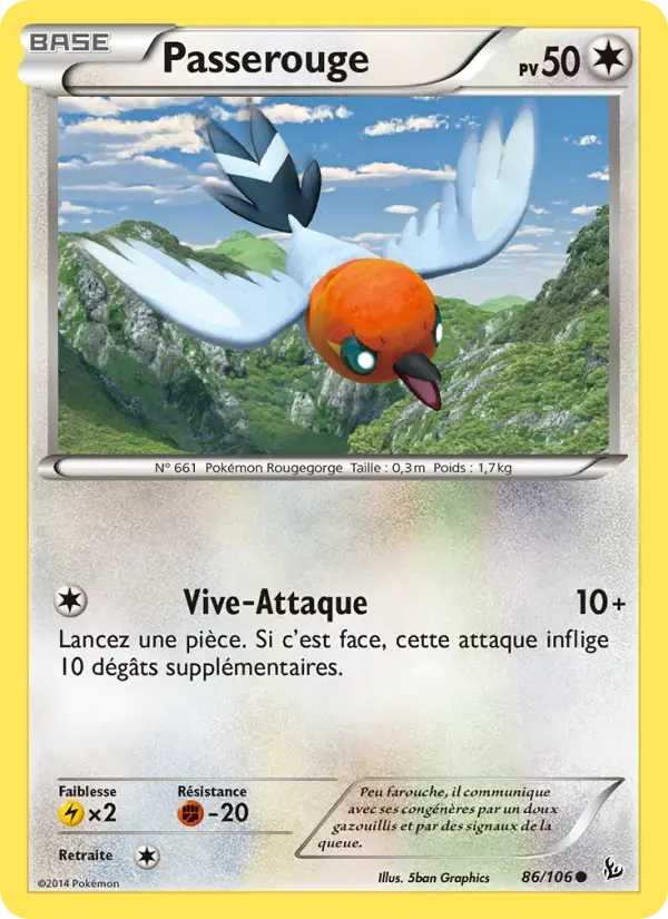 Carte Pokémon Passerouge #86 — Étincelles