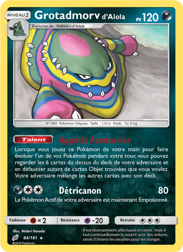 Carte Pokémon Grotadmorv d’Alola #84 — Duo de Choc