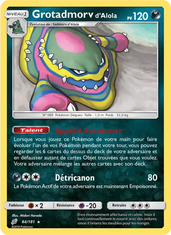 Carte Pokémon Grotadmorv d’Alola #84 — Duo de Choc