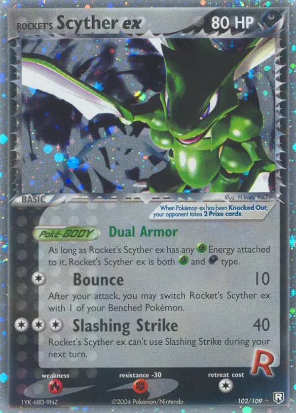 Rocket's Scyther ex #102 — EX Team Rocket Returns
