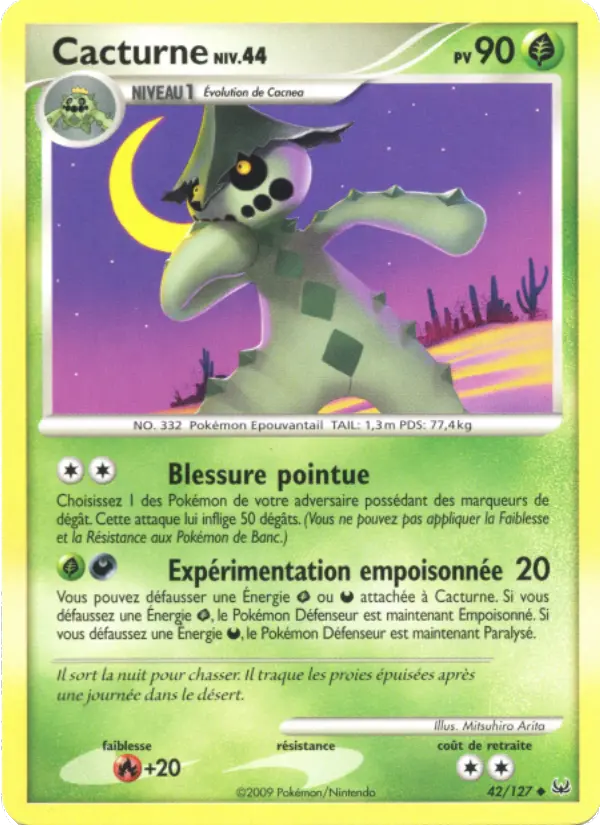 Carte Pokémon Cacturne #42 — Platine