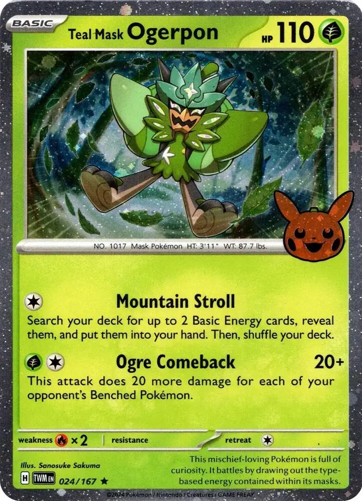 Teal Mask Ogerpon (Cosmos Holo) #024 — Trick or Trade BOOster Bundle 2024