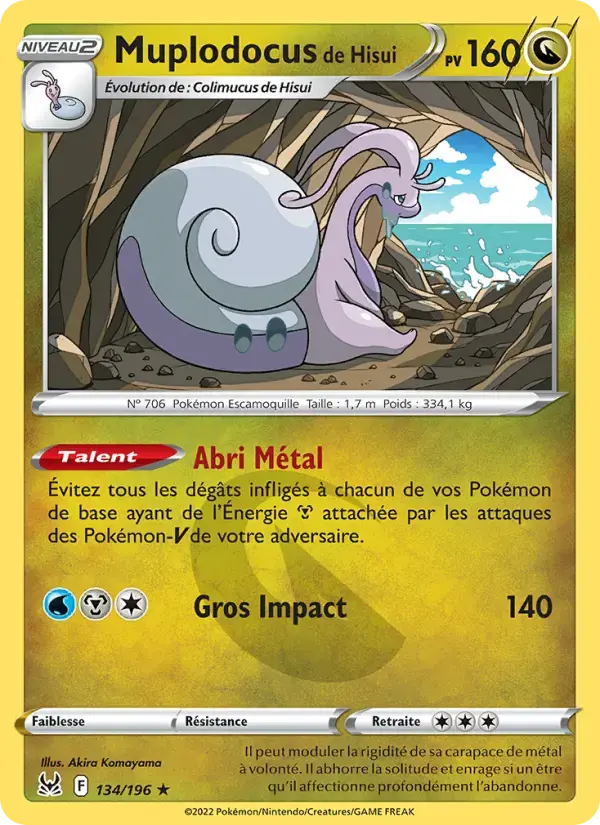 Carte Pokémon Muplodocus de Hisui #134 — Origine Perdue