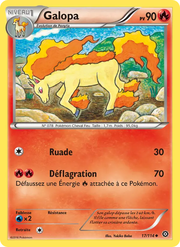 Carte Pokémon Galopa #17 — Offensive Vapeur