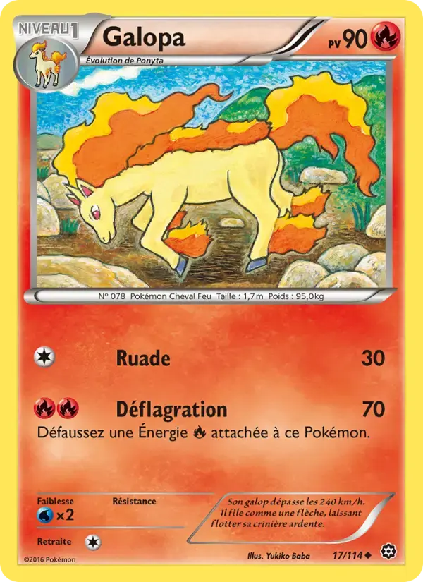 Carte Pokémon Galopa #17 — Offensive Vapeur