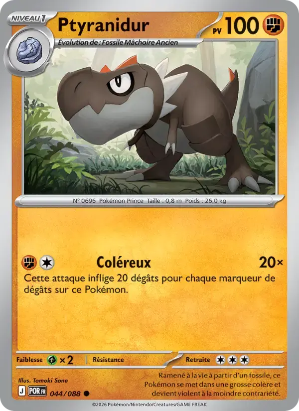 Carte Pokémon Ptyranidur #044 — Équilibre Parfait