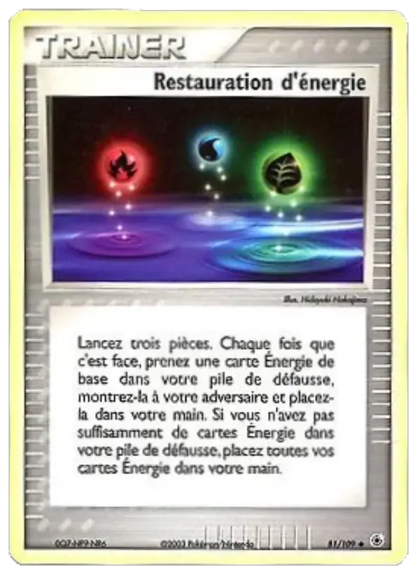 Carte Pokémon Restauration d'énergie #81 — Rubis & Saphir