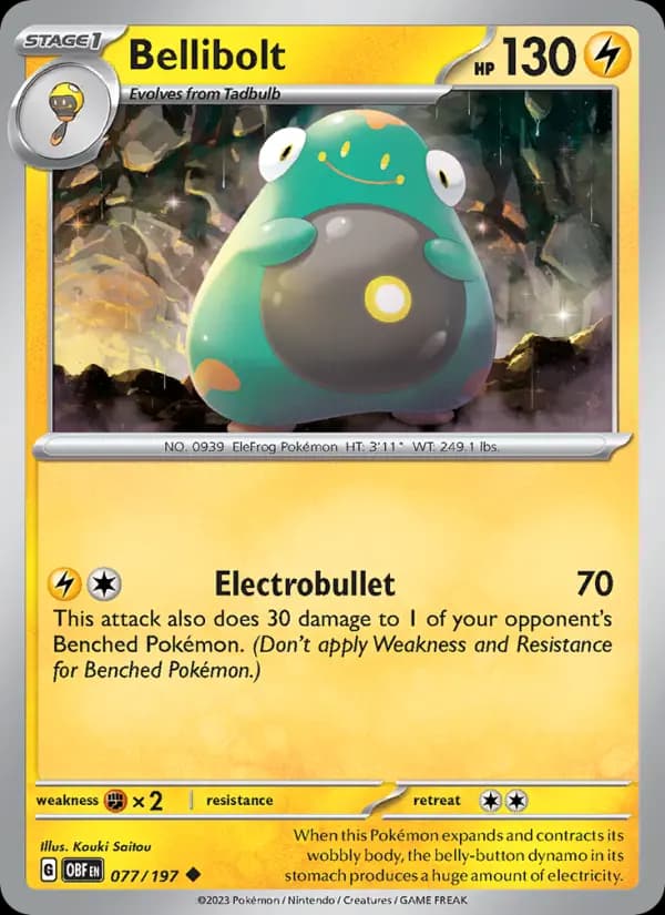 Bellibolt #077 — Obsidian Flames