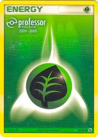 Carte Pokémon Grass Energy (2004 #104 — Professor Program Promos