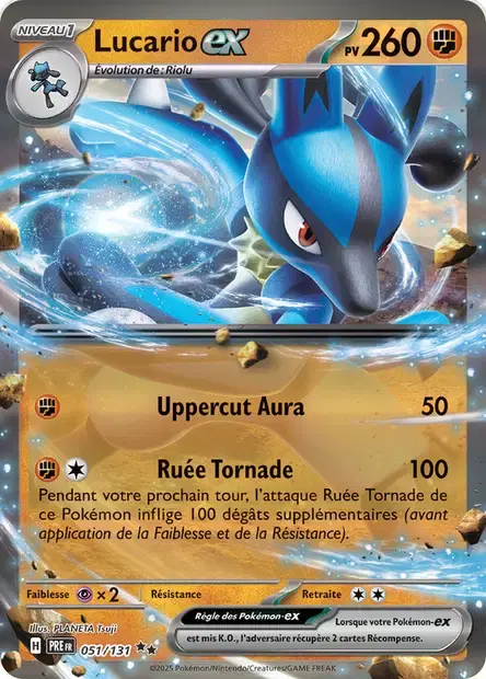 Carte Pokémon Lucario-ex #051 Stamp — Évolutions Prismatiques