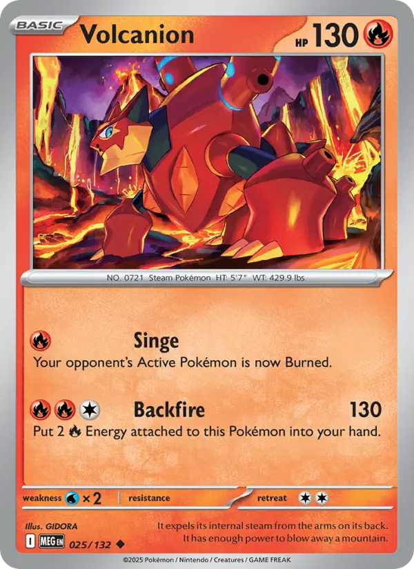 Carte Pokémon Volcanion #025 — Méga-Évolution