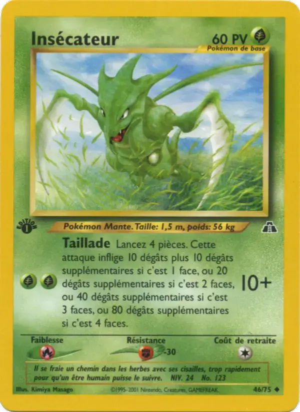 Carte Pokémon Insécateur #46 — Neo Discovery
