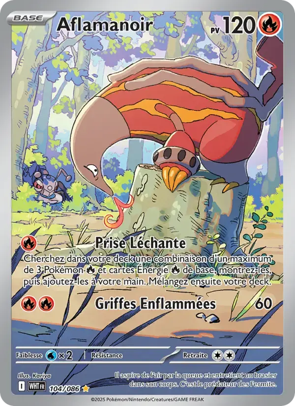 Carte Pokémon Aflamanoir #104 — Flamme Blanche