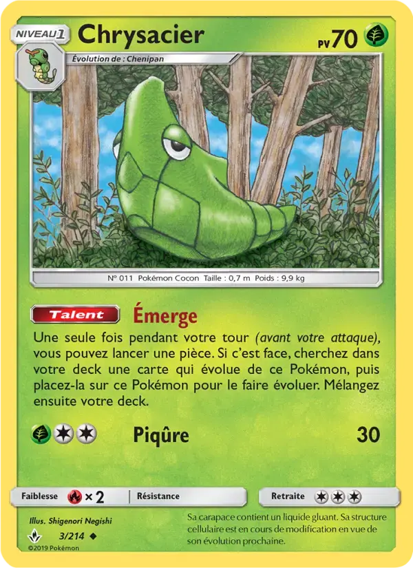 Carte Pokémon Chrysacier #3 — Alliance Infaillible
