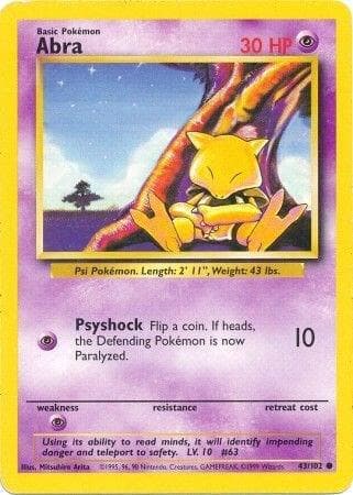 Abra #43 — Base Set