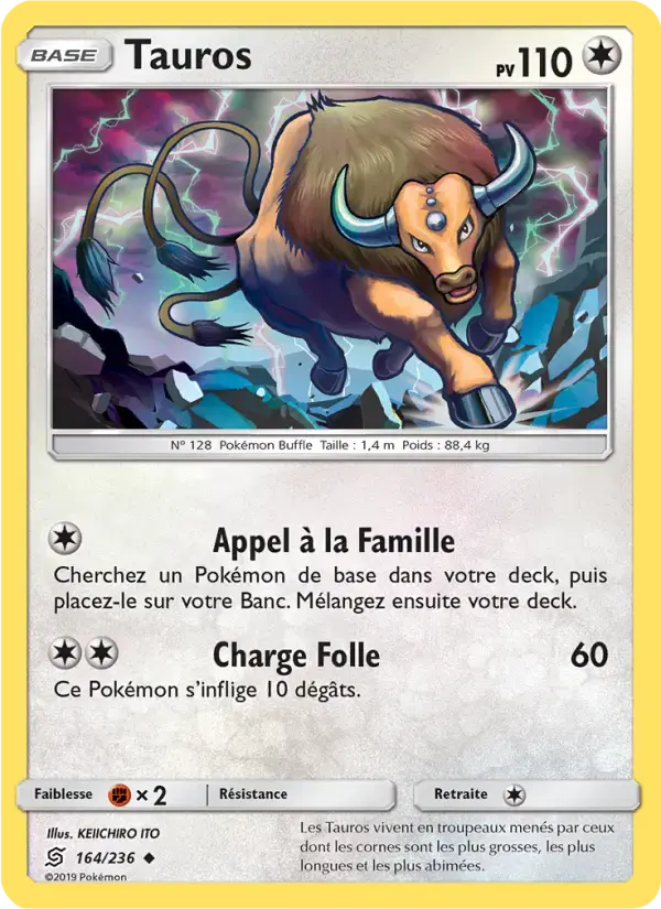 Carte Pokémon Tauros #164 — Harmonie des Esprits