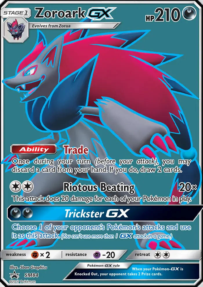 Carte Pokémon Zoroark GX #SM84 — Promos Soleil et Lune