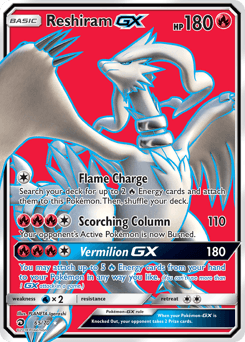 Carte Pokémon Reshiram GX #65 — Majesté des Dragons