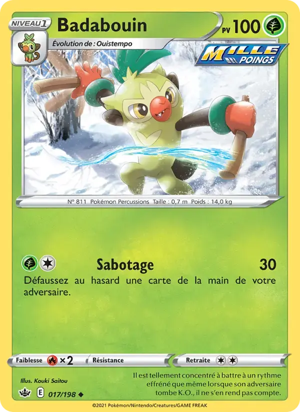 Carte Pokémon Badabouin #17 — Règne de Glace