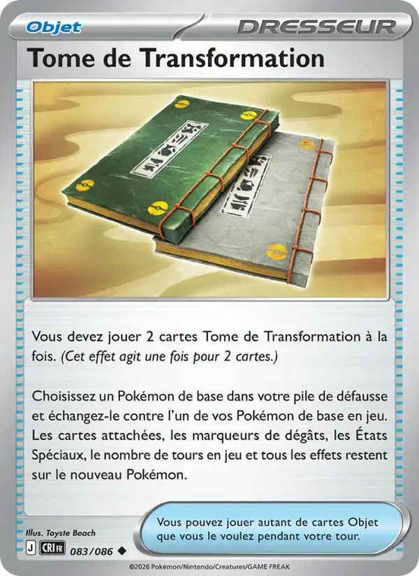 Carte Pokémon Tome de Transformation #083 — Chaos Ascendant