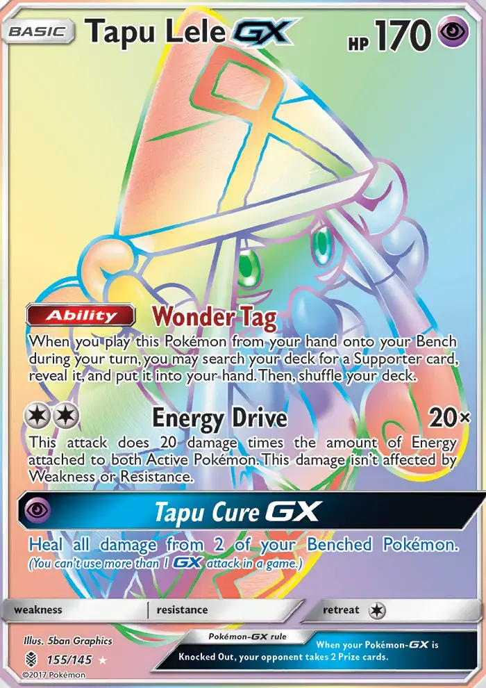 Tapu Lele GX #155 — Guardians Rising