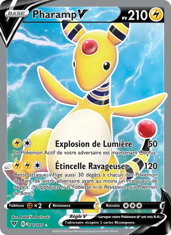 Carte Pokémon Pharamp V #171 — Voltage Éclatant