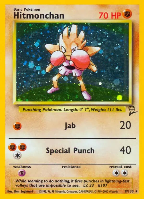 Hitmonchan #8 — Base Set 2