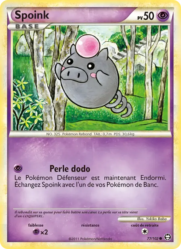 Carte Pokémon Spoink #77 — Triomphe