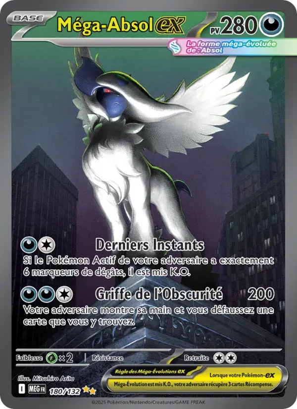 Carte Pokémon Méga-Absol-ex #180 — Méga-Évolution