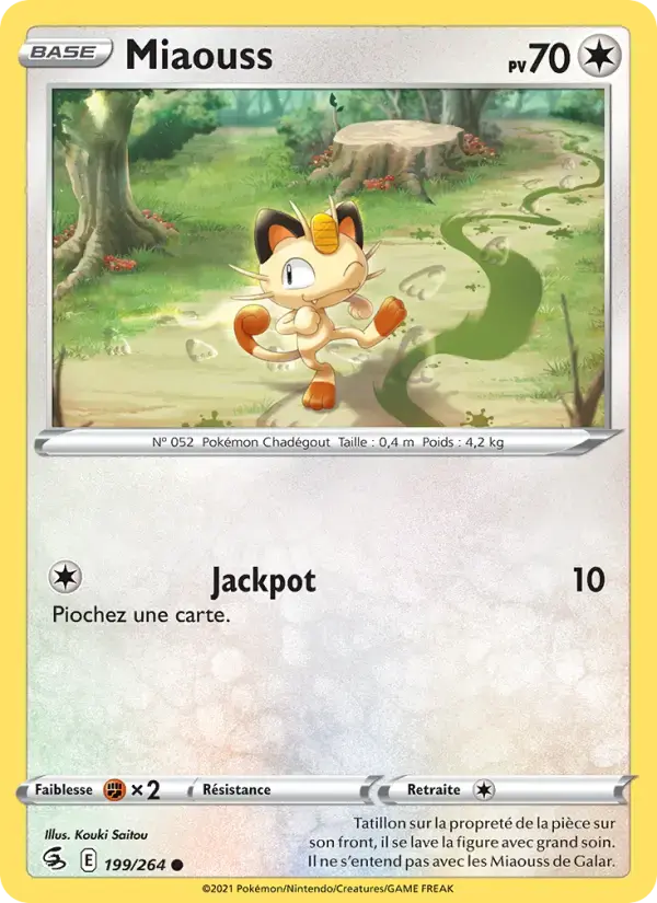 Carte Pokémon Miaouss #199 — Poing de Fusion