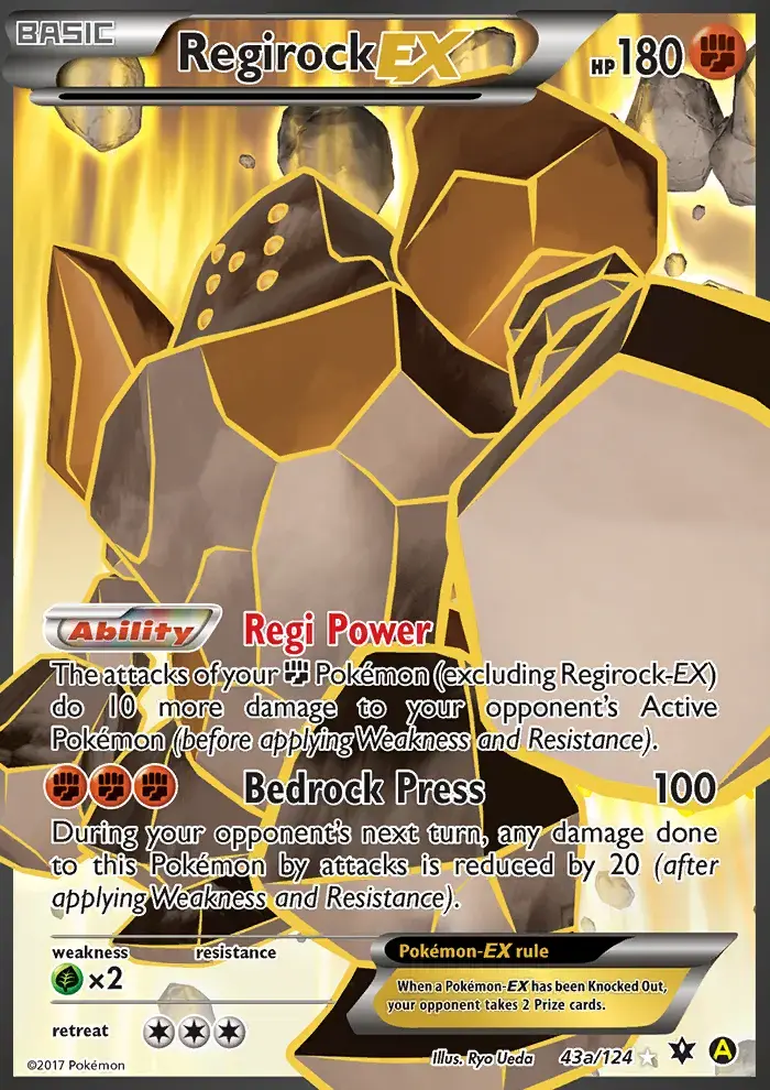 Carte Pokémon Regirock EX #43a — Impact des Destins