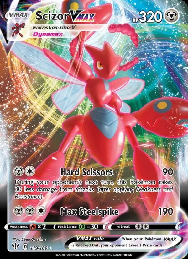 Scizor VMAX #119 — Darkness Ablaze