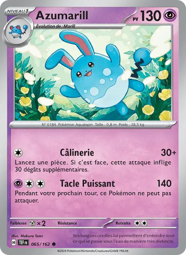 Carte Pokémon Azumarill #065 — Forces Temporelles