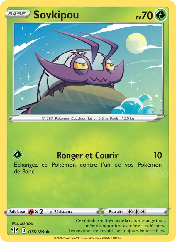 Carte Pokémon Sovkipou #17 — Ténèbres Embrasées