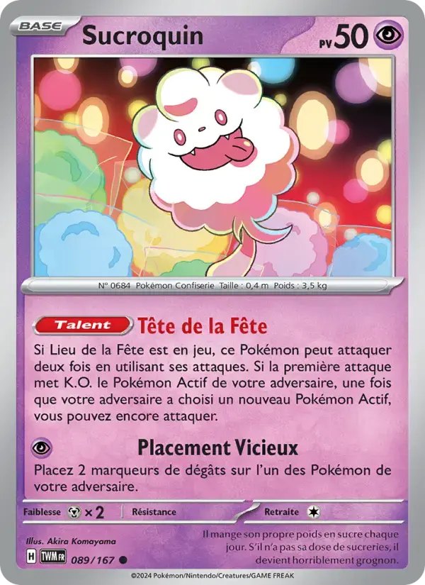 Carte Pokémon Sucroquin #089 — Mascarade Crépusculaire