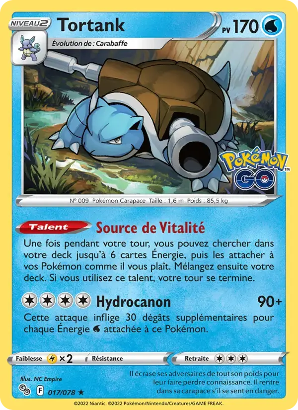Carte Pokémon Tortank #017 — Pokémon GO