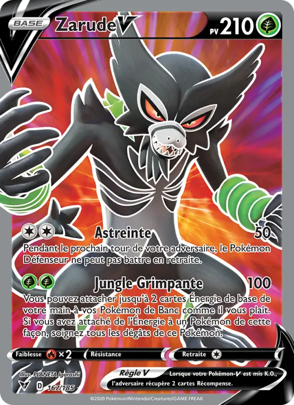 Carte Pokémon Zarude V #167 — Voltage Éclatant
