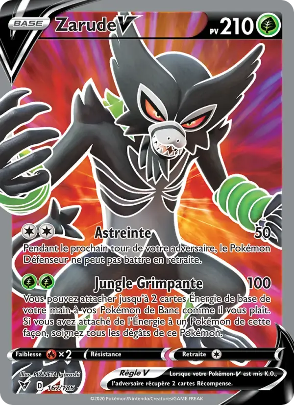 Carte Pokémon Zarude V #167 — Voltage Éclatant